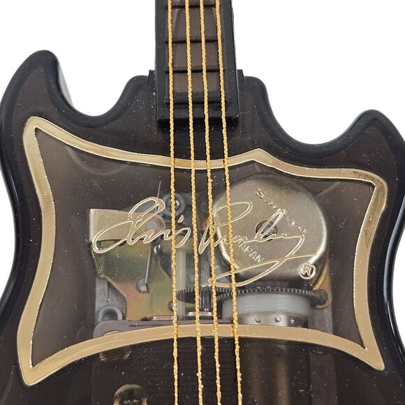 Elvis Presley Music Box Guitar Shape Love Me Tender Works Vintage Collectible - Picture 2 of 9